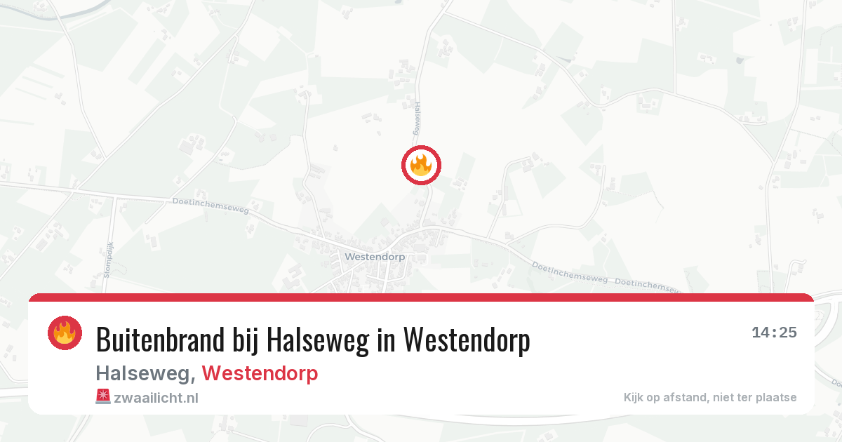 Buitenbrand bij Halseweg in Westendorp — 11 mei 2026