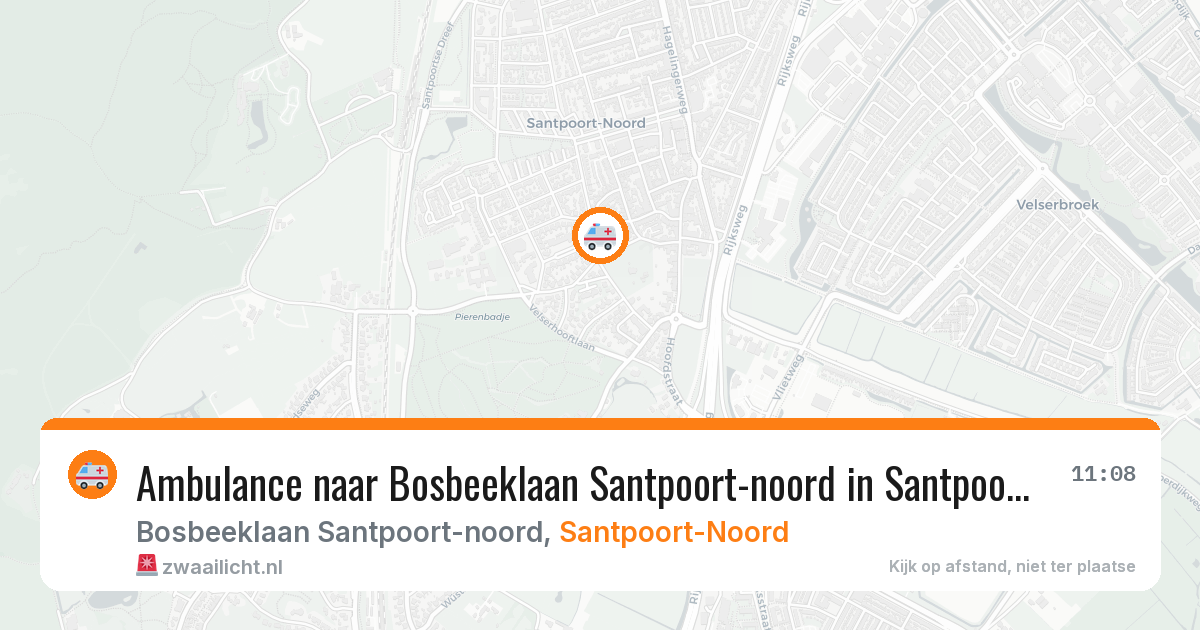 Ambulance naar Bosbeeklaan Santpoort-noord in Santpoort-Noord — 9 aug 2026