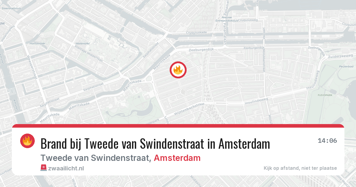 Brand bij Tweede van Swindenstraat in Amsterdam — 9 jun 2026