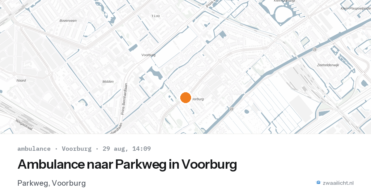 Ambulance naar Parkweg in Voorburg — 29 aug 2026