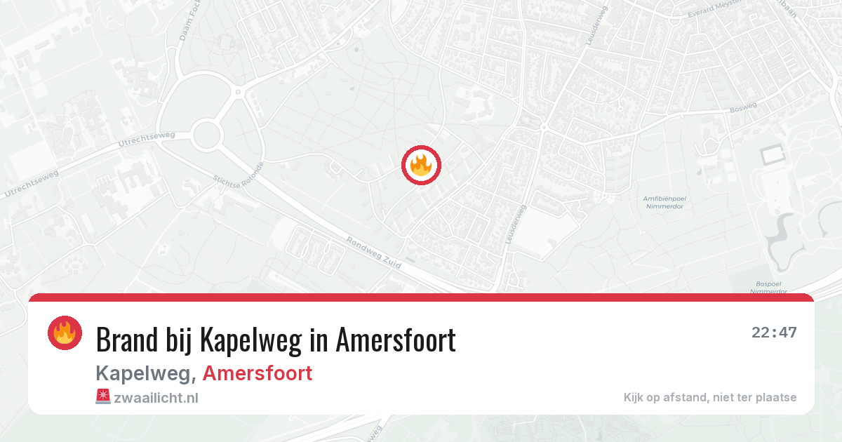 Brand bij Kapelweg in Amersfoort — 19 jun 2026