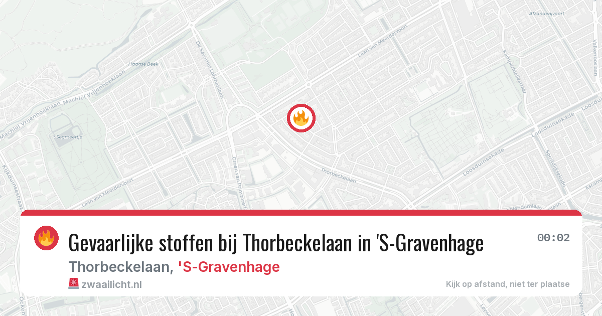 Gevaarlijke stoffen bij Thorbeckelaan in 'S-Gravenhage — 13 jun 2026