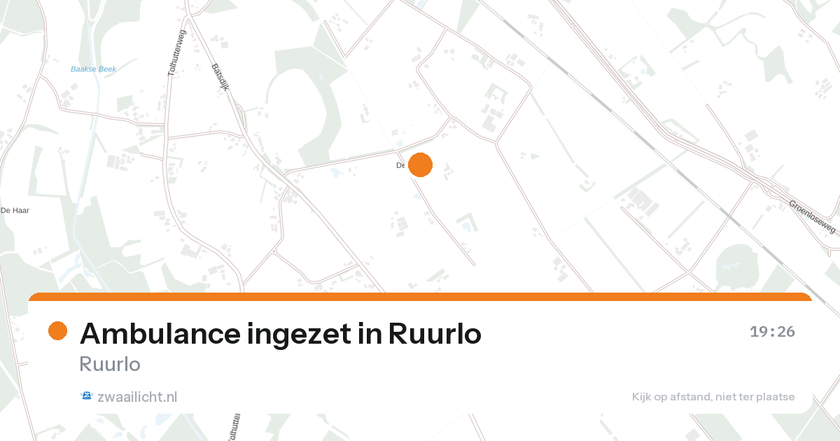 Ambulance ingezet in Ruurlo — 27 aug 2026