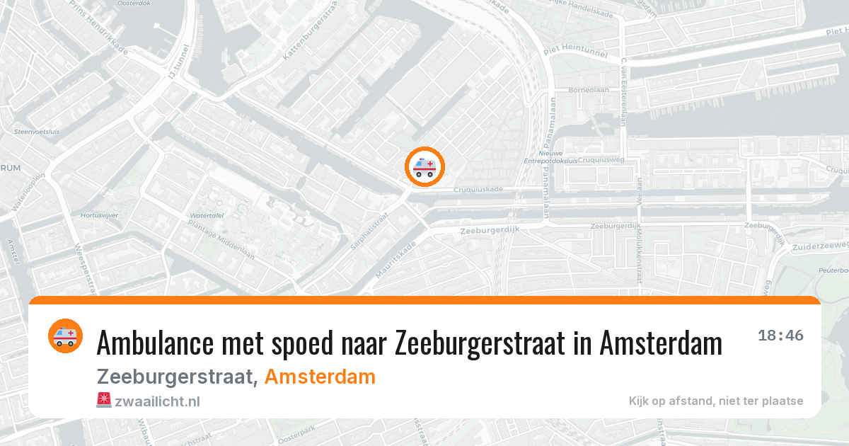 Ambulance met spoed naar Zeeburgerstraat in Amsterdam — 1 apr 2026