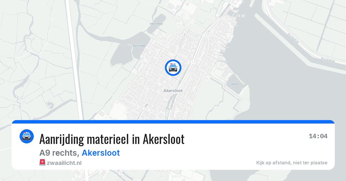 Aanrijding materieel in Akersloot — 15 jun 2026