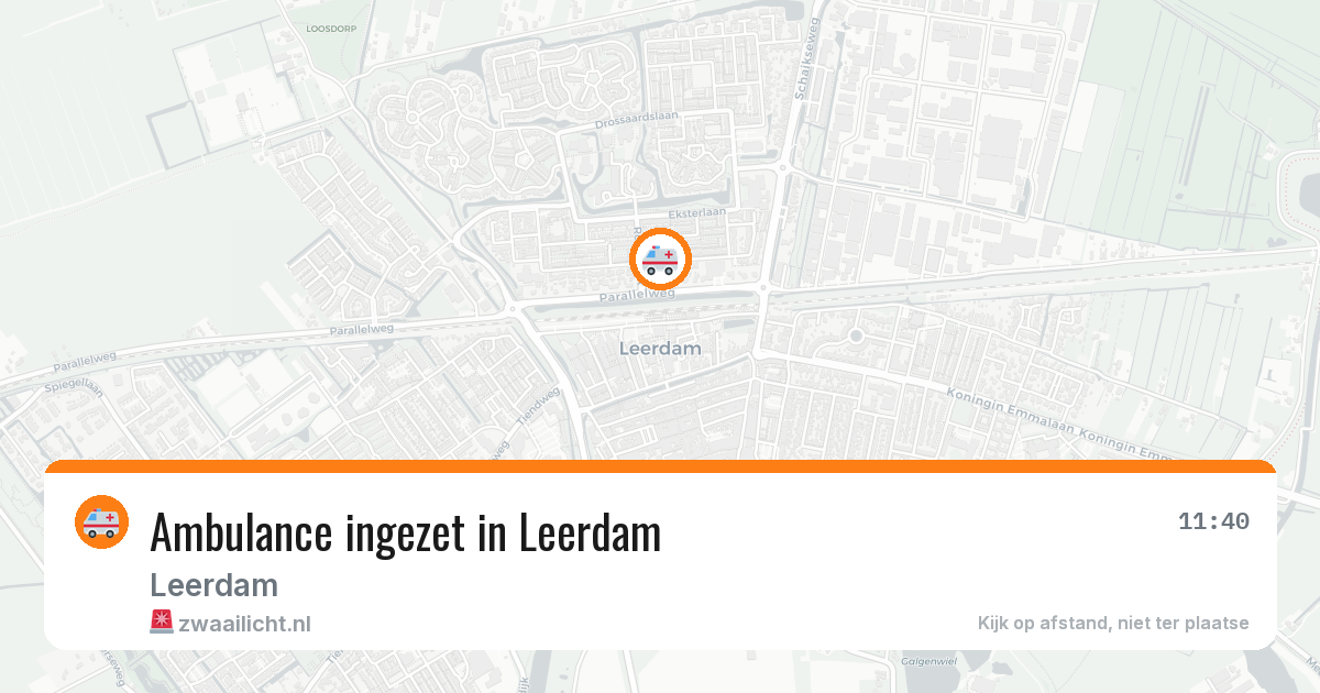Ambulance ingezet in Leerdam — 22 mei 2026