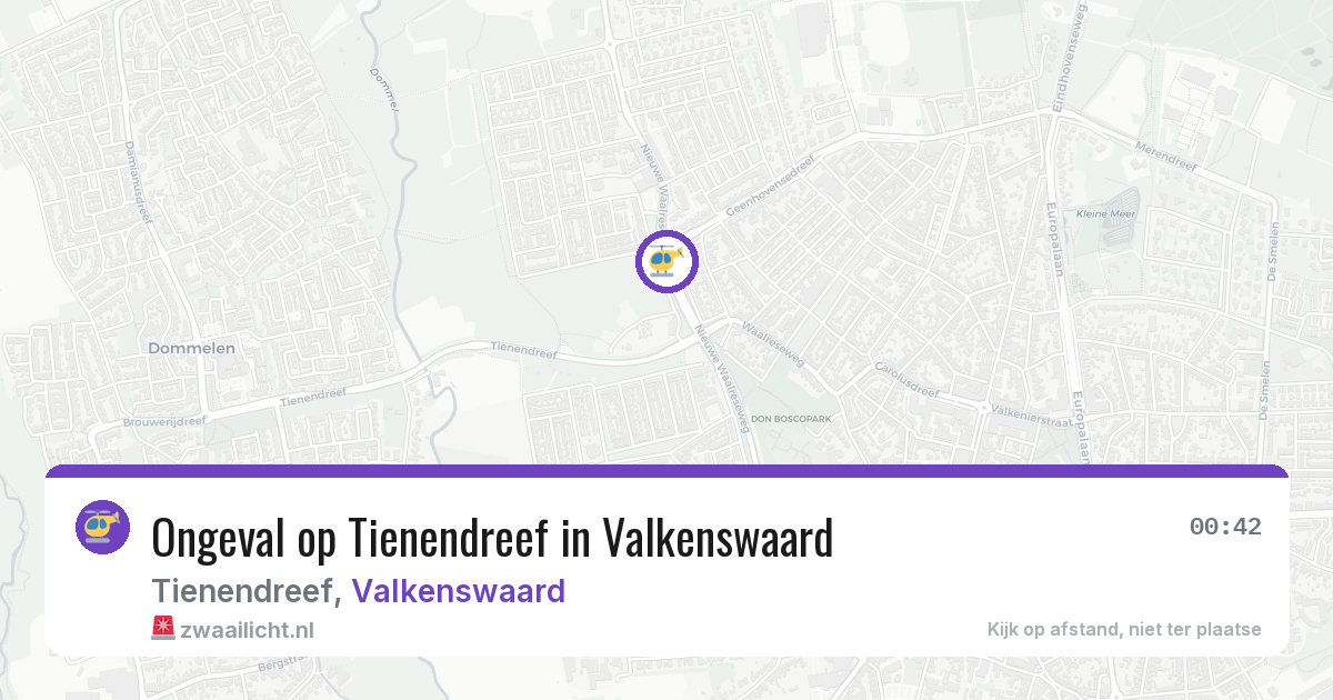Ongeval op Tienendreef in Valkenswaard — 7 feb 2026