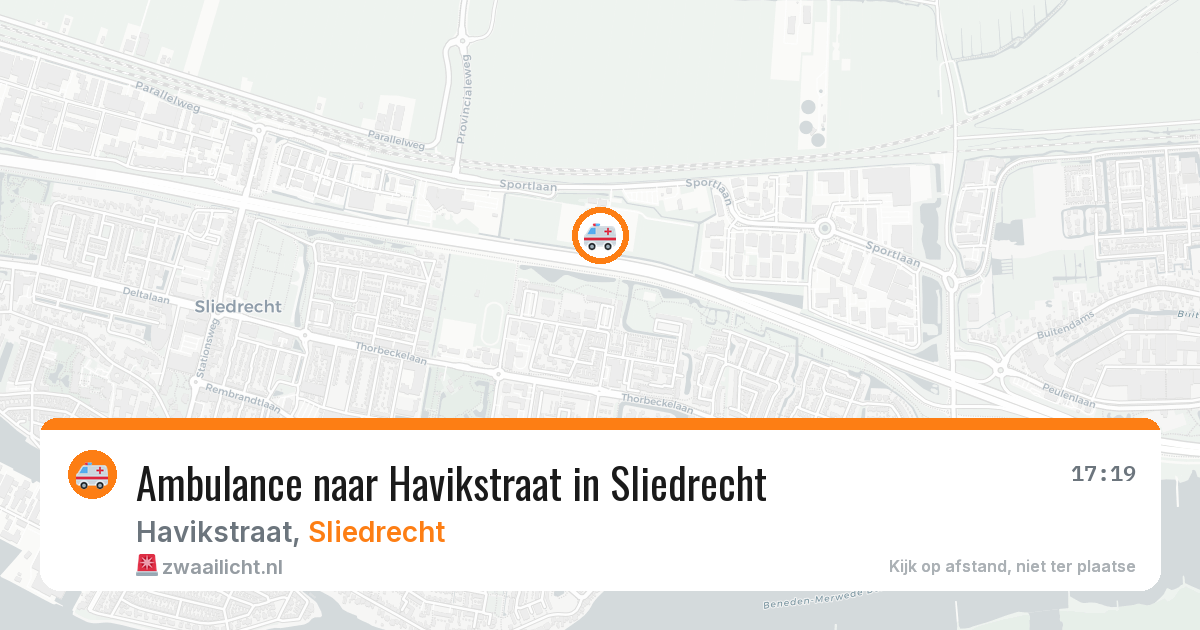Ambulance naar Havikstraat in Sliedrecht — 12 aug 2026