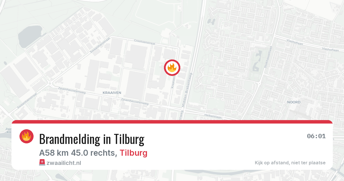 Brandmelding in Tilburg — 31 mrt 2026