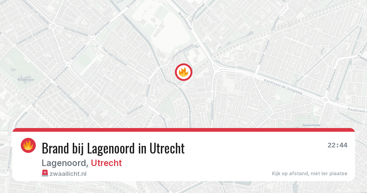 Brand bij Lagenoord in Utrecht — 2 aug 2026