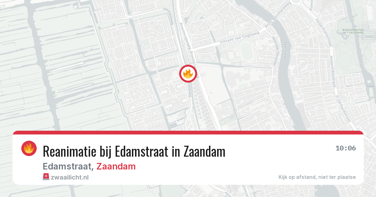 Reanimatie bij Edamstraat in Zaandam — 21 apr 2026