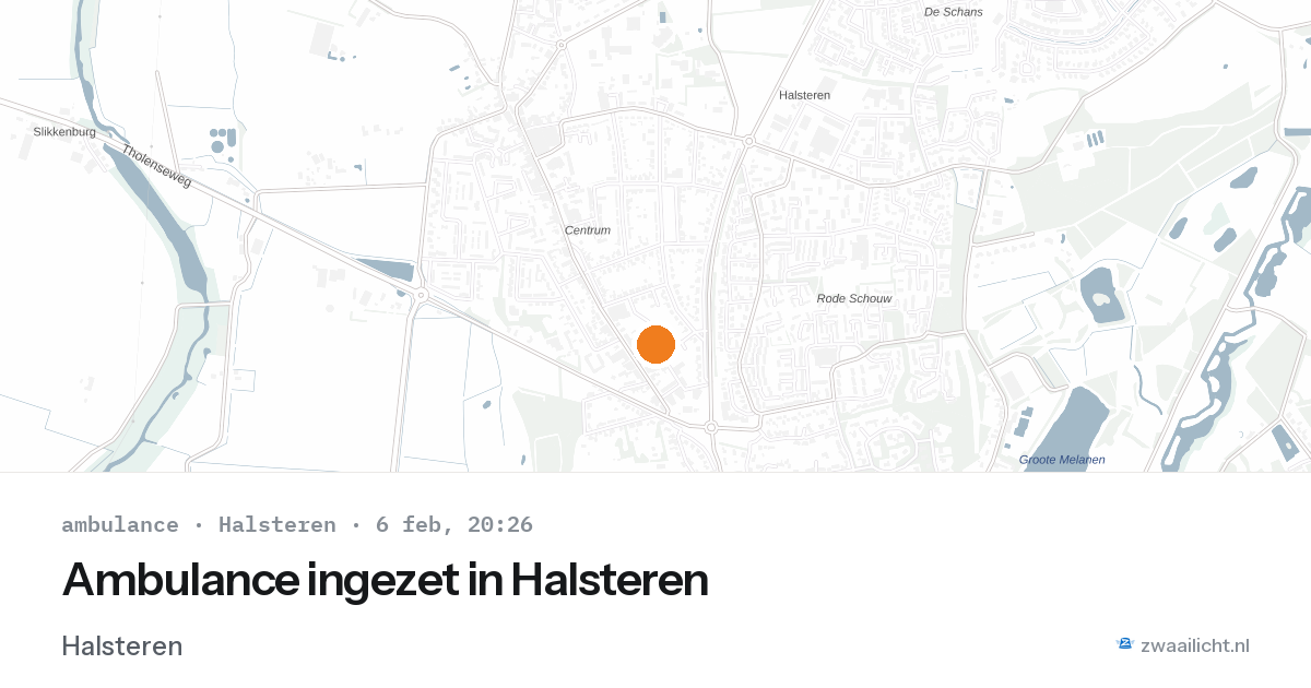 Ambulance ingezet in Halsteren — 6 feb 2026