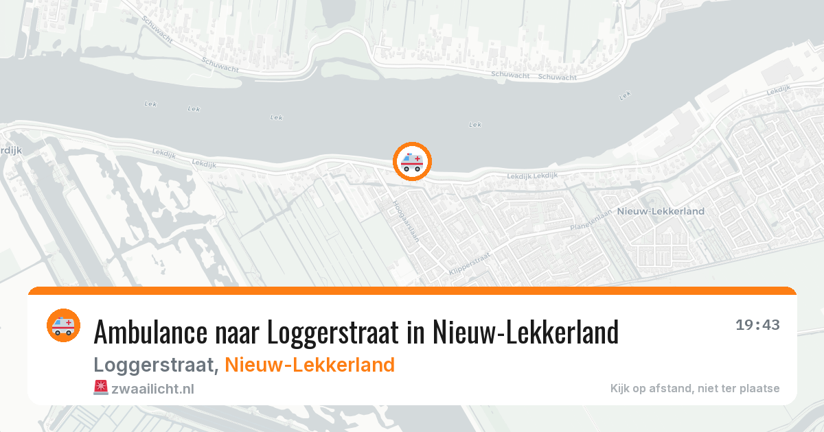 Ambulance naar Loggerstraat in Nieuw-Lekkerland — 23 mei 2026