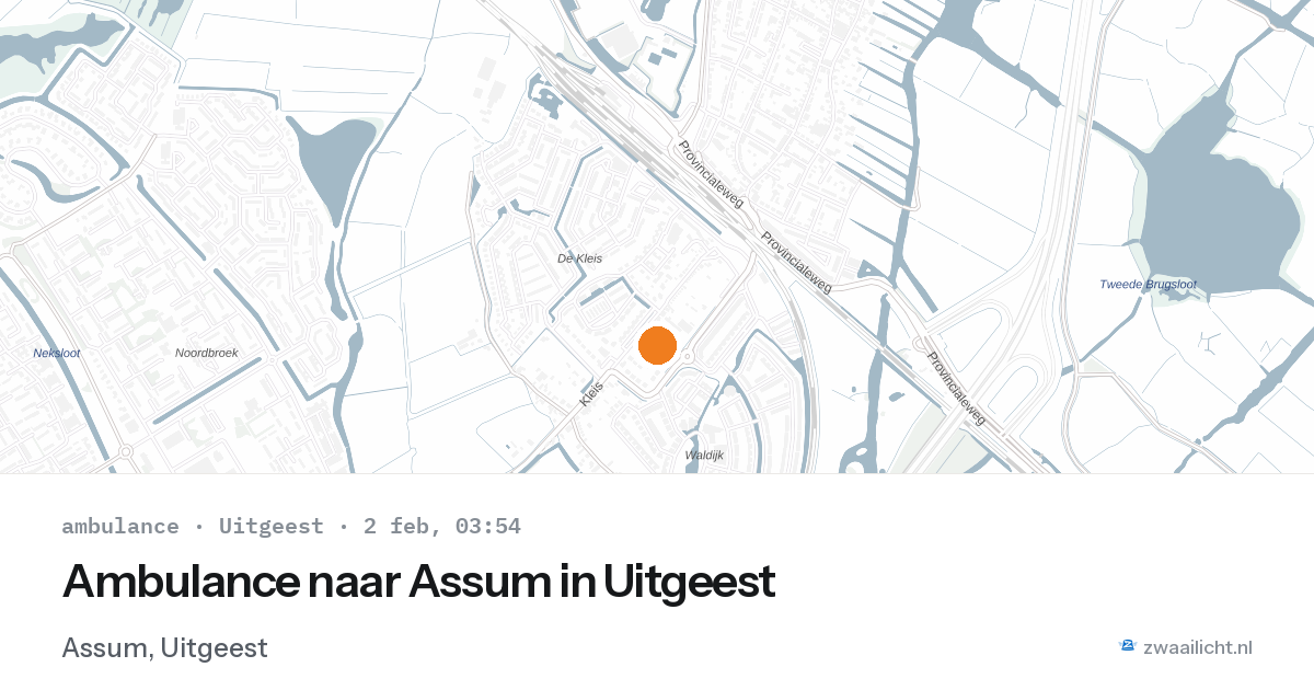Ambulance naar Assum in Uitgeest — 2 feb 2026