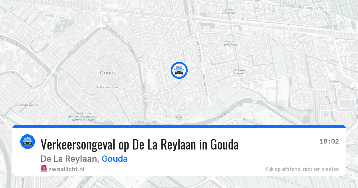 Verkeersongeval op De La Reylaan in Gouda — 8 jun 2026