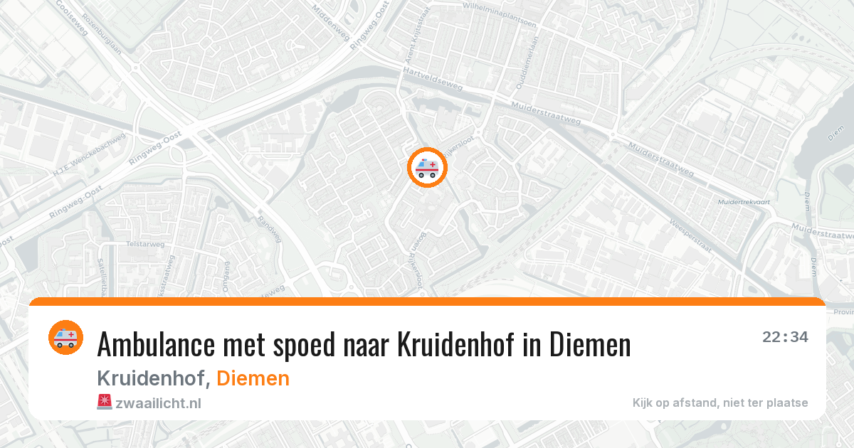 Ambulance met spoed naar Kruidenhof in Diemen — 28 mei 2026