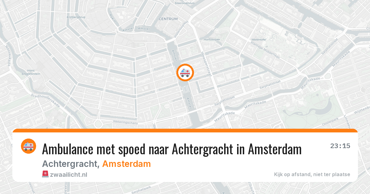 Ambulance met spoed naar Achtergracht in Amsterdam — 3 apr 2026