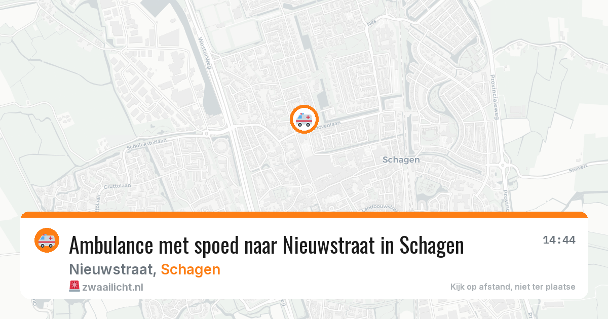 Ambulance met spoed naar Nieuwstraat in Schagen — 23 jan 2026