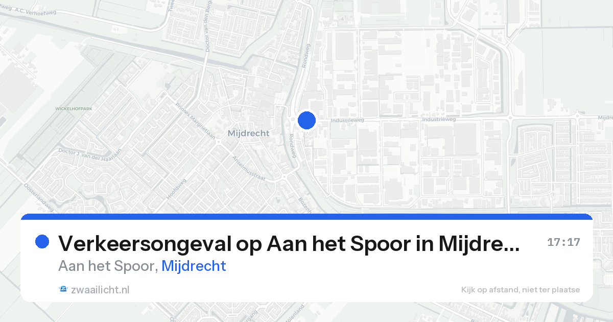 Verkeersongeval op Aan het Spoor in Mijdrecht — 18 aug 2026