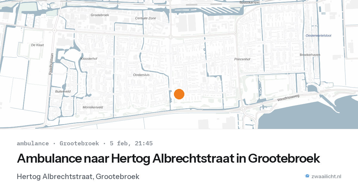 Ambulance naar Hertog Albrechtstraat in Grootebroek — 5 feb 2026