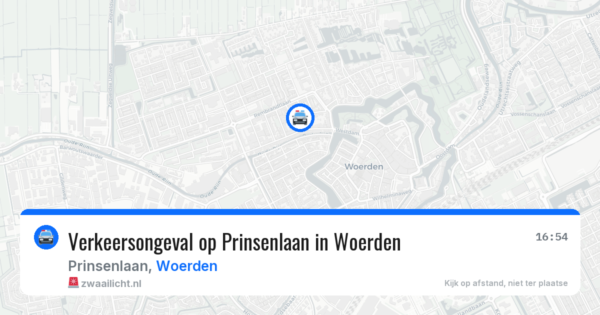 Verkeersongeval op Prinsenlaan in Woerden — 22 mei 2026