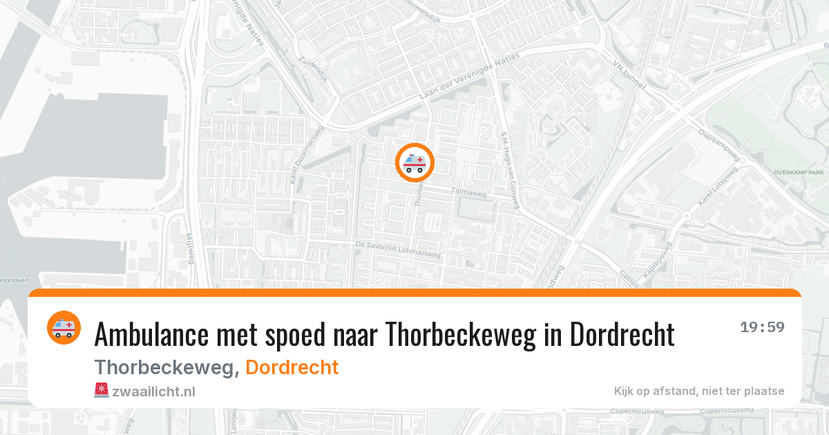 Ambulance met spoed naar Thorbeckeweg in Dordrecht — 4 jun 2026