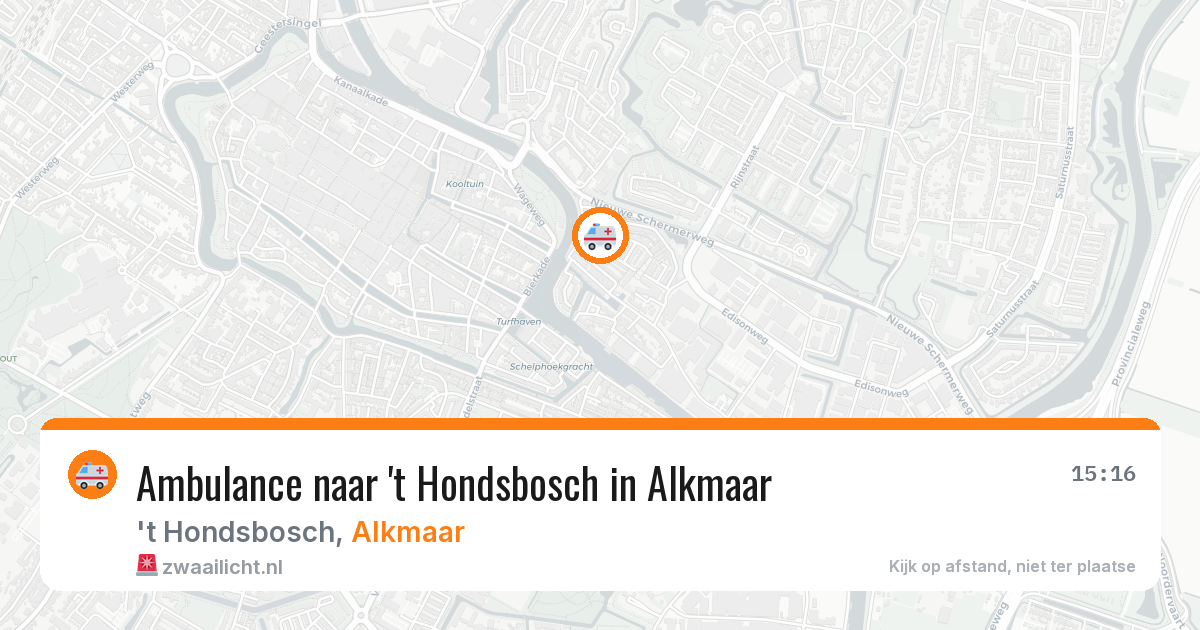 Ambulance naar 't Hondsbosch in Alkmaar — 14 jun 2026