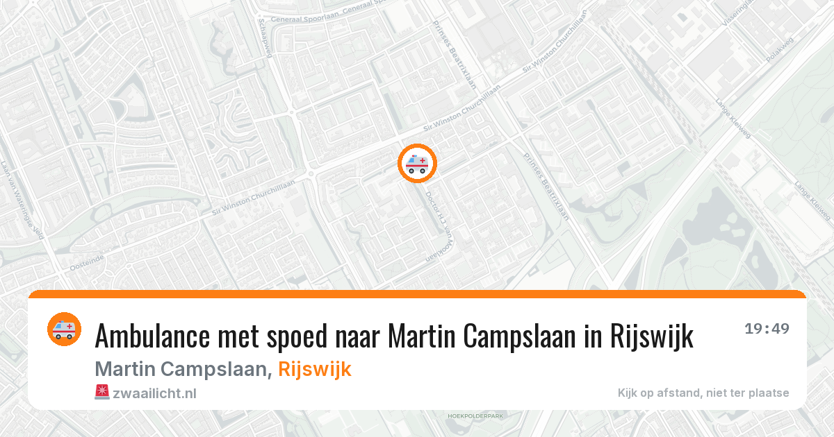 Ambulance met spoed naar Martin Campslaan in Rijswijk — 16 jun 2026