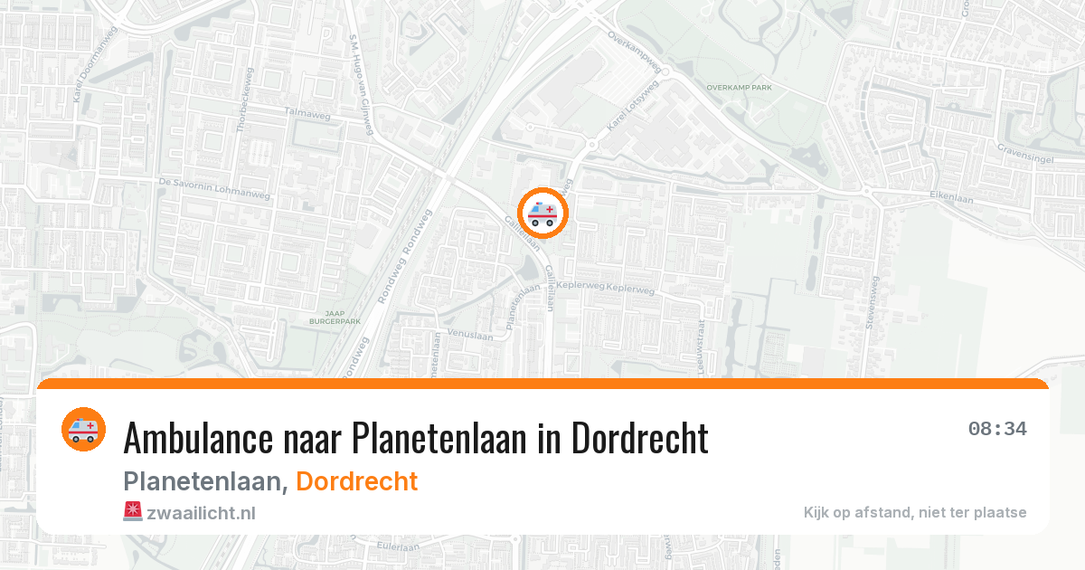 Ambulance naar Planetenlaan in Dordrecht — 18 mrt 2026