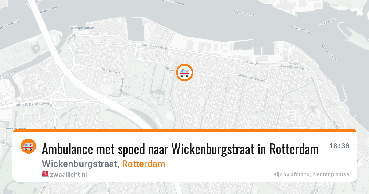 Ambulance met spoed naar Wickenburgstraat in Rotterdam — 26 mrt 2026