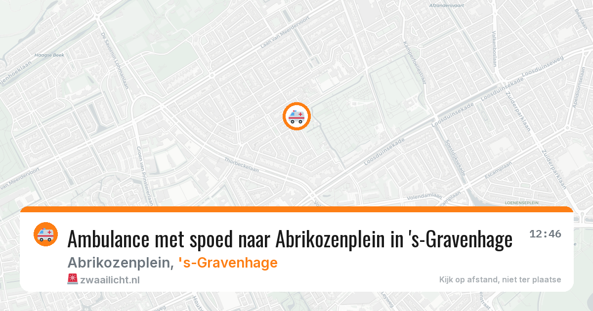 Ambulance met spoed naar Abrikozenplein in 's-Gravenhage — 8 apr 2026