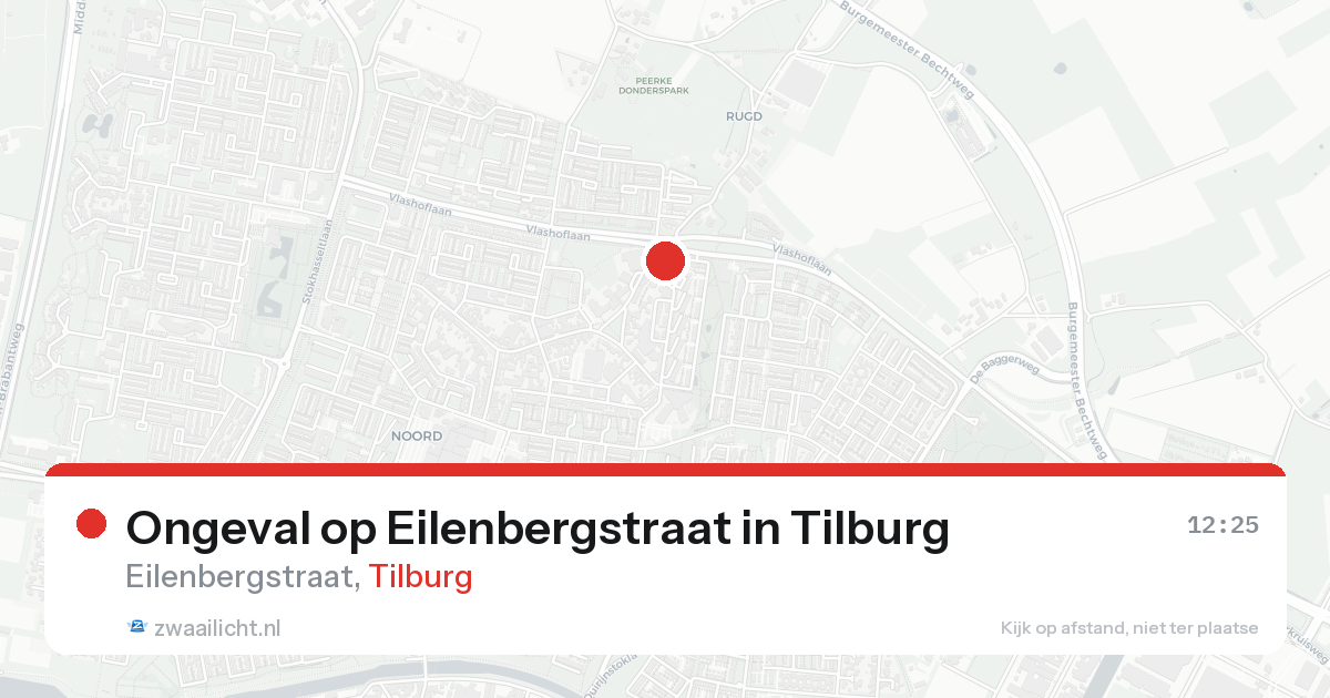 Ongeval op Eilenbergstraat in Tilburg — 25 aug 2026