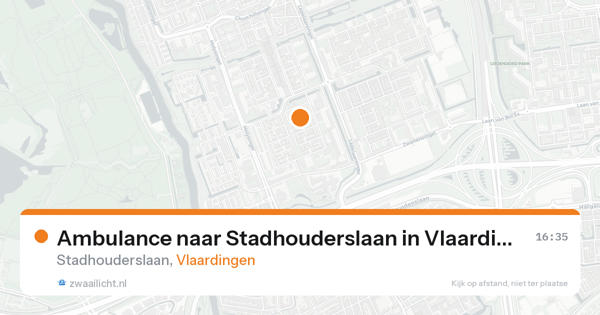 Ambulance naar Stadhouderslaan in Vlaardingen — 17 aug 2026