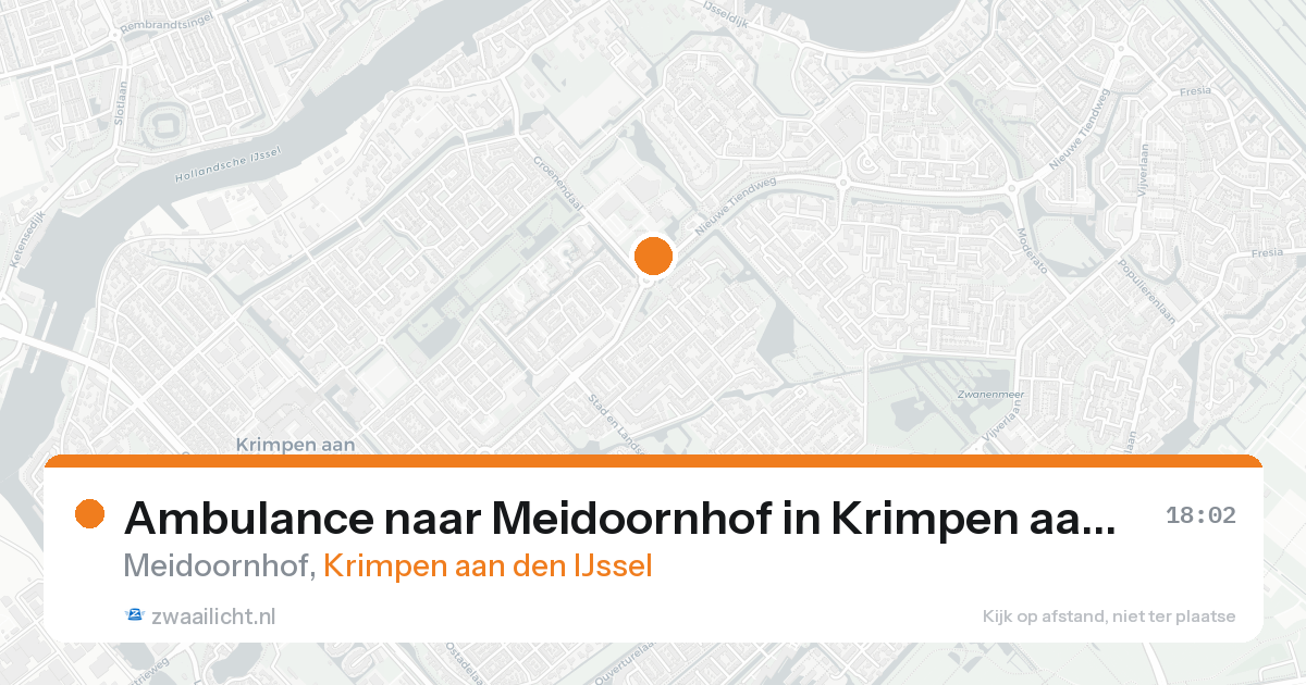 Ambulance naar Meidoornhof in Krimpen aan den IJssel — 25 aug 2026