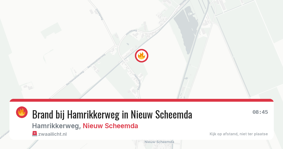 Brand bij Hamrikkerweg in Nieuw Scheemda — 20 jun 2026