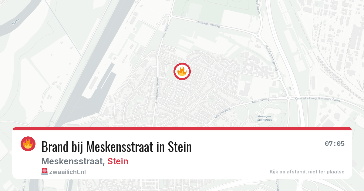 Brand bij Meskensstraat in Stein — 30 mrt 2026