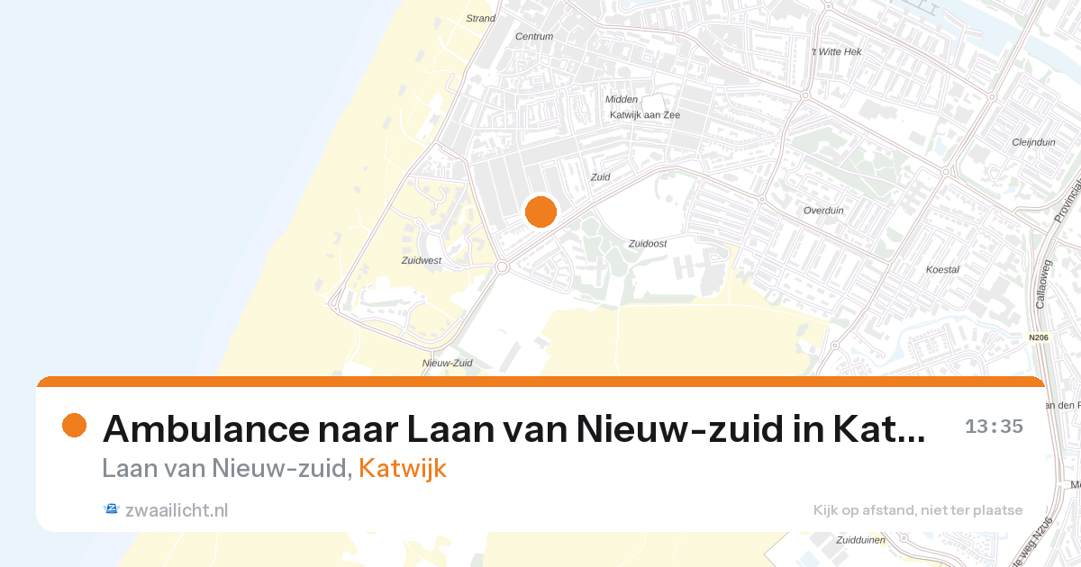 Ambulance naar Laan van Nieuw-zuid in Katwijk — 28 mrt 2026