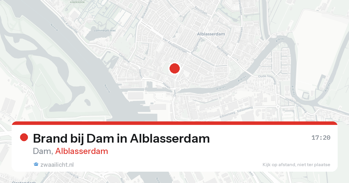 Brand bij Dam in Alblasserdam — 24 aug 2026
