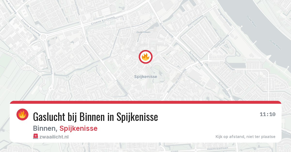 Gaslucht bij Binnen in Spijkenisse — 30 jul 2026