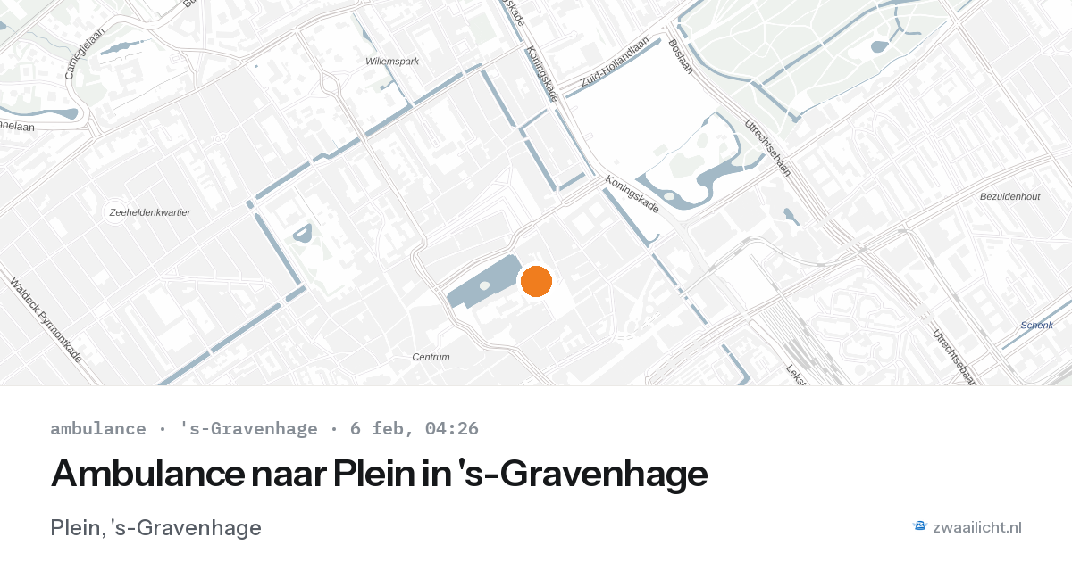 Ambulance naar Plein in 's-Gravenhage — 6 feb 2026