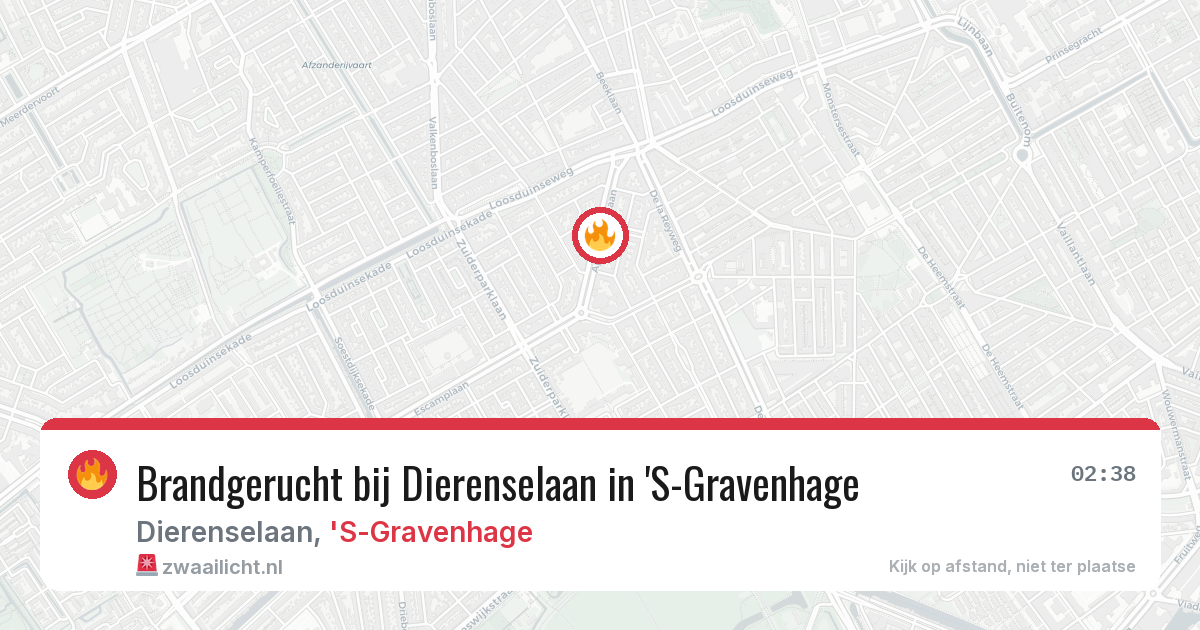 Brandgerucht bij Dierenselaan in 'S-Gravenhage — 7 jun 2026