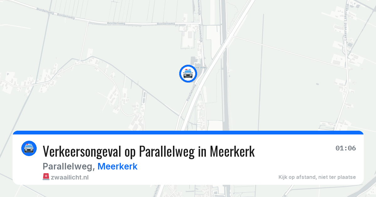 Verkeersongeval op Parallelweg in Meerkerk — 11 jul 2026
