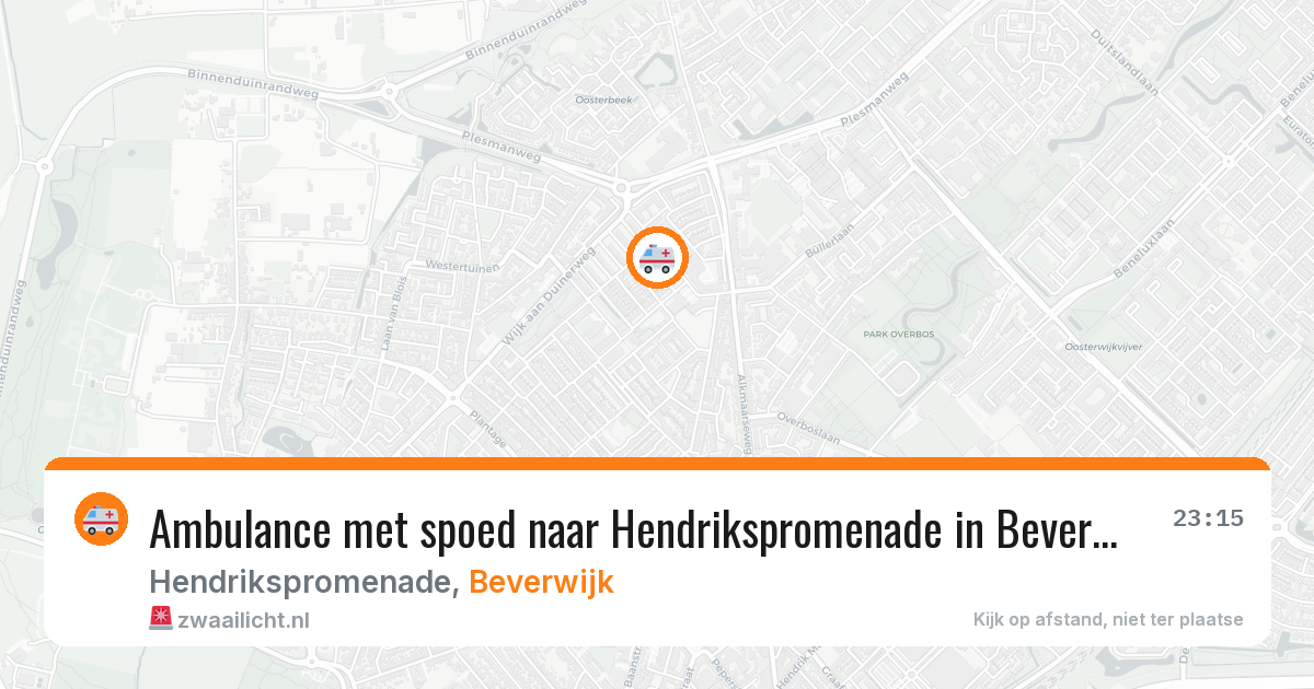 Ambulance met spoed naar Hendrikspromenade in Beverwijk — 30 mrt 2026