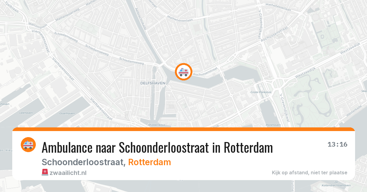 Ambulance naar Schoonderloostraat in Rotterdam — 17 jun 2026