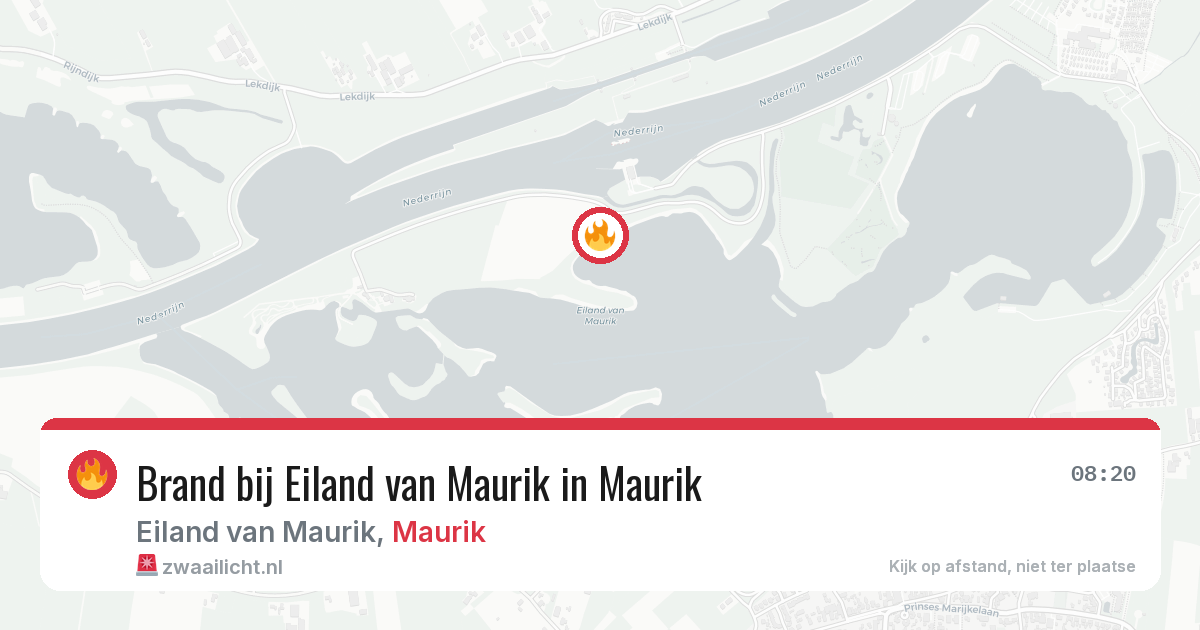 Brand bij Eiland van Maurik in Maurik — 24 jun 2026
