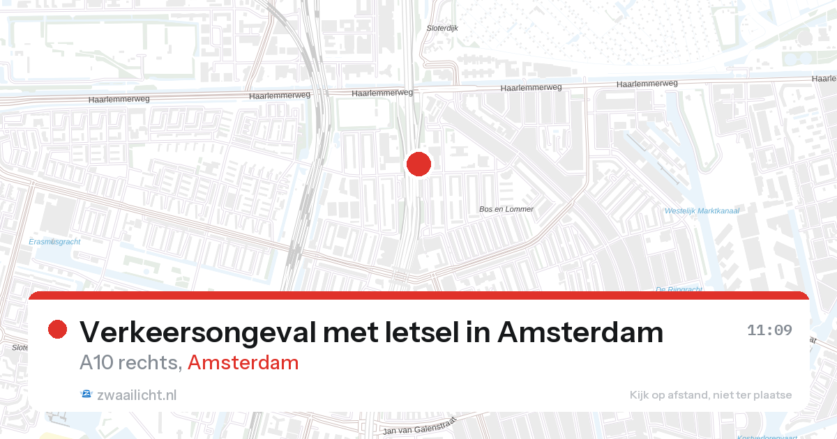 Verkeersongeval met letsel in Amsterdam — 28 aug 2026