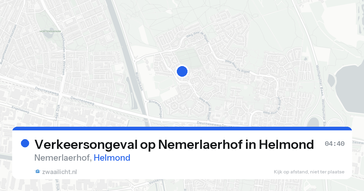 Verkeersongeval op Nemerlaerhof in Helmond — 21 aug 2026