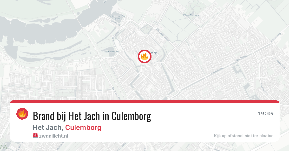 Brand bij Het Jach in Culemborg — 31 jul 2026