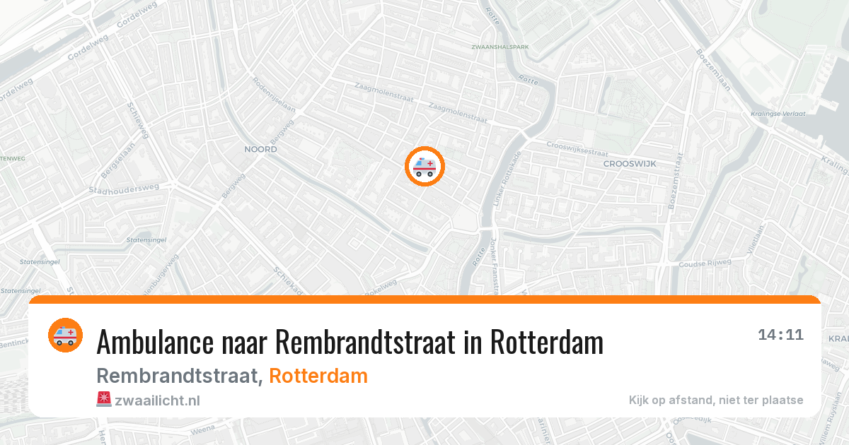 Ambulance naar Rembrandtstraat in Rotterdam — 23 mrt 2026