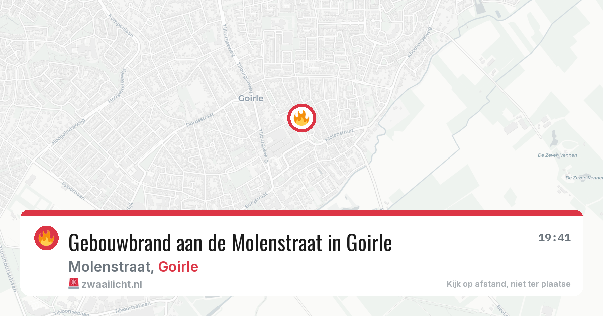 Gebouwbrand aan de Molenstraat in Goirle — 14 mrt 2026
